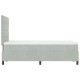 Boxspring ágy matrac kép sötétszürke 120x200 cm bársony