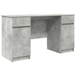 Asztal betongris 140x49x76 cm mérnöki fa