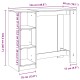 Bárasztal polccal fekete tölgy 102,5x46x103,5 cm műgyanta Bárasztal polccal fekete tölgy 102,5x46x103,5 cm műgyanta
