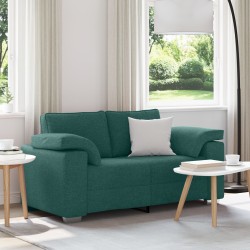 Kétszemélyes kanapé sötét zöld 120 cm szövet