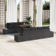 7 részes kert sofa szett párnákkal fekete poli rattan 7 részes kert sofa szett párnákkal fekete poli rattan