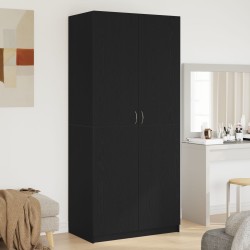 Fekete tölgy ruhásszekrény 90x52x200 cm összeszerelt fa