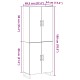 2 db fekete tölgy kábelt 69,5x34x180 cm mérnöki fa