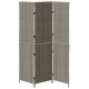 Szobaelválasztó 3 paneles összecsukható szürke 147x180 cm poly rattan Szobaelválasztó 3 paneles összecsukható szürke 147x180 cm poly rattan