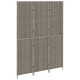 Szobaelválasztó 3 paneles összecsukható szürke 147x180 cm poly rattan Szobaelválasztó 3 paneles összecsukható szürke 147x180 cm poly rattan