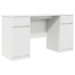 Asztal fehér 140x49x76 cm szerelt fa