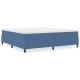Boxspring ágy kék 200x200 cm vászon Boxspring ágy kék 200x200 cm vászon