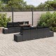 7 részes kert sofa szett párnákkal fekete poli rattan 7 részes kert sofa szett párnákkal fekete poli rattan