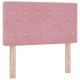 Fejtámla kristálygombos rózsaszín 80 cm bársony