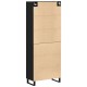 2 db fekete tölgy kábelt 69,5x34x180 cm mérnöki fa