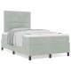 Boxspring ágy matrac kép sötétszürke 120x200 cm bársony
