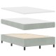 Boxspring ágy matrac kép sötétszürke 120x200 cm bársony