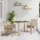 2 db bézs polirattan 90 x 90 x 75 cm uv-álló anyagok
