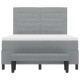 Box spring ágy matraccal és padtál szürke 140x200 cm szövet