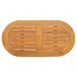 Asztallap 80x40x2,2 cm ovális tömör fa akác