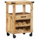 Konyhai kocsi 55x40x80 cm tömör durva fa mangó Konyhai kocsi 55x40x80 cm tömör durva fa mangó