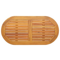 Asztallap 100x50x2.2 cm ovális tömör fa akác
