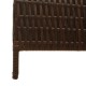 Szobai elválasztó 3 paneles összecsukható barna 146x180 cm poly rattan