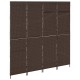 Szobai elválasztó 4 paneles összecsukható barna 195x180 cm poli rattan