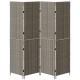 4 paneles összecsukható szobaelválasztó szürke 195x180 cm poli rattan 4 paneles összecsukható szobaelválasztó szürke 195x180 cm poli rattan