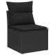 7 részes kert sofa szett párnákkal fekete poli rattan 7 részes kert sofa szett párnákkal fekete poli rattan