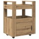Konyhai trolly mesteri tölgy 60x45x80 cm mérnöki fa