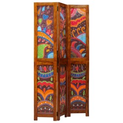 Szobaelválasztó 3 panelem mézbarna 35x1.5x160 cm szilárd fa akácból