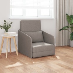 Földi kanapéágy 2 az 1-ben taupe 65x80x83 cm szövet