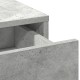 2 darabos öltöztetőasztal szett led világítással, beton szürke, összeszerelt fa
