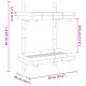 2-szintes falipolc 45x26x60 cm bambusz