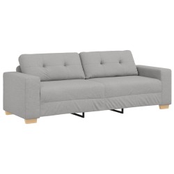 3-fős kanapé felhő szürke 180 cm textil