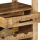 Konyhai kocsi 55x40x80 cm tömör durva fa mangó Konyhai kocsi 55x40x80 cm tömör durva fa mangó