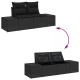 7 részes kert sofa szett párnákkal fekete poli rattan 7 részes kert sofa szett párnákkal fekete poli rattan