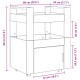 Konyhai kocsi fekete tölgy 60x45x80 cm mérnöki fa Konyhai kocsi fekete tölgy 60x45x80 cm mérnöki fa