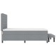 Box spring ágy matraccal & pad light grey 160x200 cm szövet