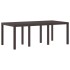 Kerti asztal barna 200x100x73 cm polirattan