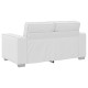 2 személyes kanapé fehér 120 cm műbőr