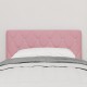 Fejtámla kristálygombos rózsaszín 80 cm bársony