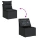 7 részes kert sofa szett párnákkal fekete poli rattan 7 részes kert sofa szett párnákkal fekete poli rattan