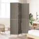 Szobaelválasztó 3 paneles összecsukható szürke 147x180 cm poly rattan Szobaelválasztó 3 paneles összecsukható szürke 147x180 cm poly rattan
