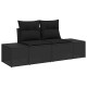 7 részes kert sofa szett párnákkal fekete poli rattan 7 részes kert sofa szett párnákkal fekete poli rattan