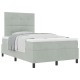 Boxspring ágy matrac kép sötétszürke 120x200 cm bársony