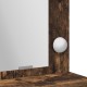 Sminkasztal led világítással füstölt tölgy 79x41x135 cm