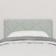Fejtámla gyémánt blokkok design világosszürke 80 cm vastag bársony