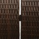 Szobai elválasztó 4 paneles összecsukható barna 195x180 cm poli rattan