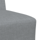 Világosszürke 55 cm szövet kanapé szék 2 pcs világosszürke