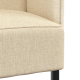 Magas háttámlás kanapé krém 109x56x121 cm textil