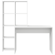 Asztal polcokkal tárolóval fehér 138.5 x 55 x 143 cm faanyag