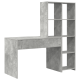 Asztal polcokkal tárolóval beton szürke 138.5 x 55 x 143 cm faanyag