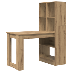 Asztal kézműves tölgy 122 x 67 x 145 cm műgyanta és forgácslap